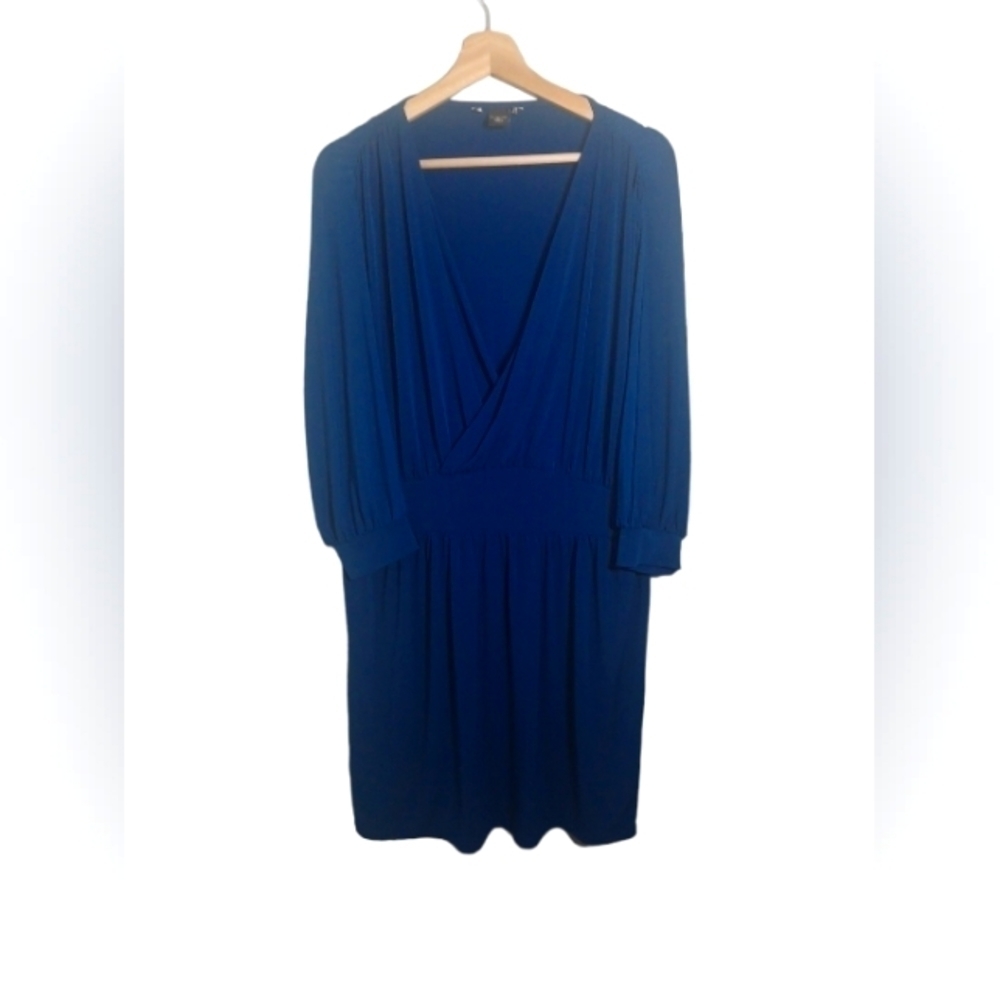 Blue long sleeve dress